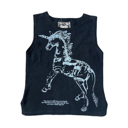 Black Unicorn Sweater Vest