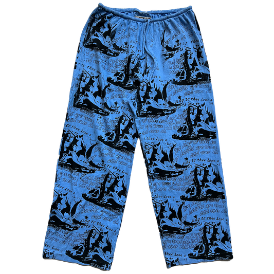 Blue All Over Print Lounge Pants