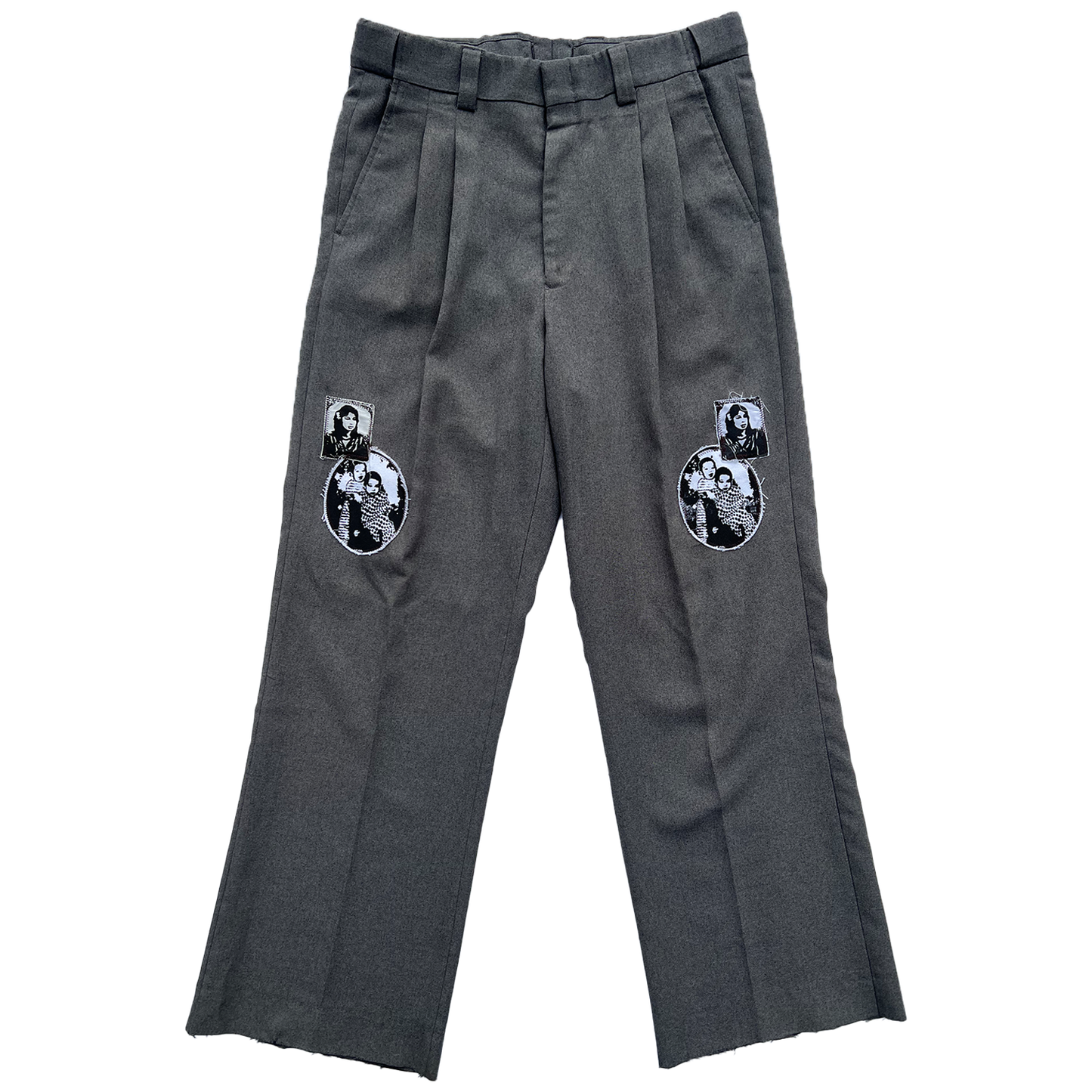 Gray Patch Pants