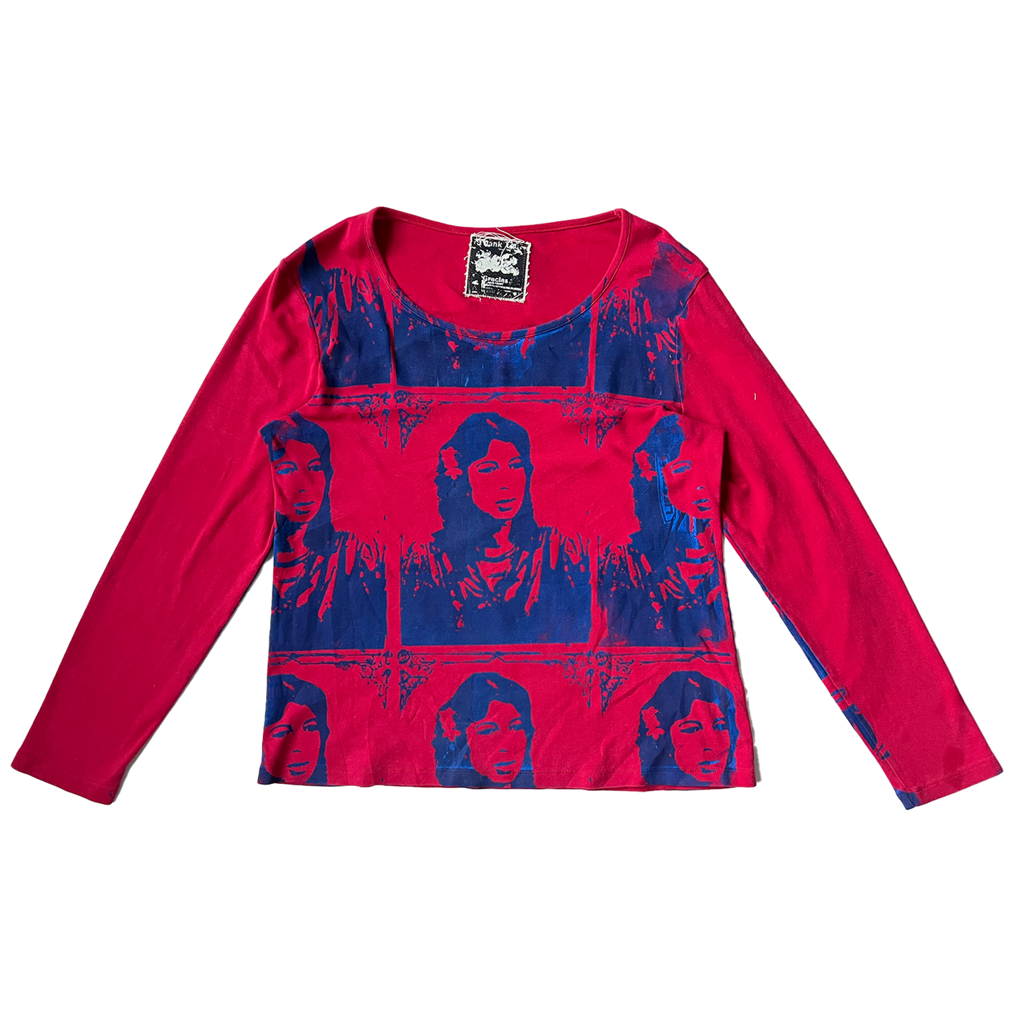 Red All Over Print Long Sleeve