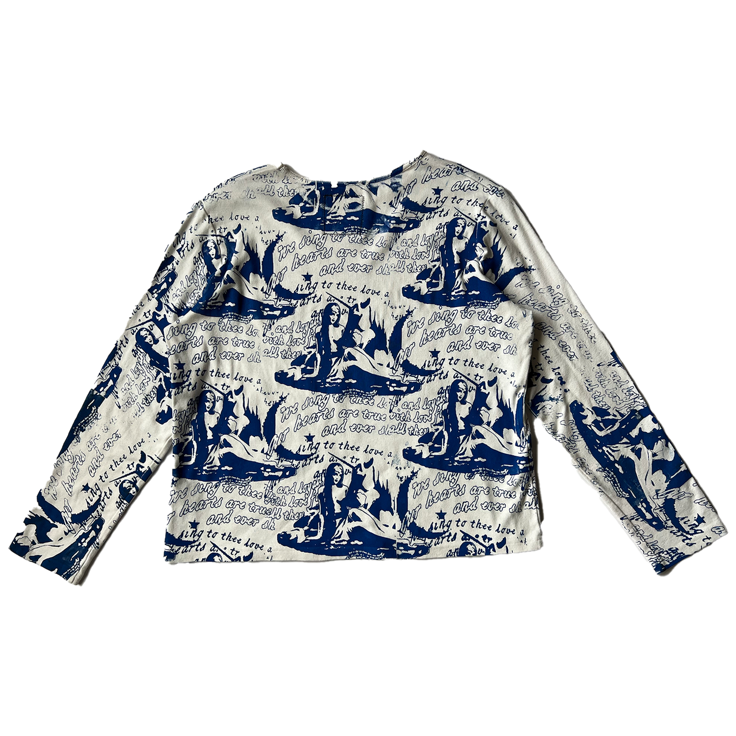 White All Over Print Long Sleeve