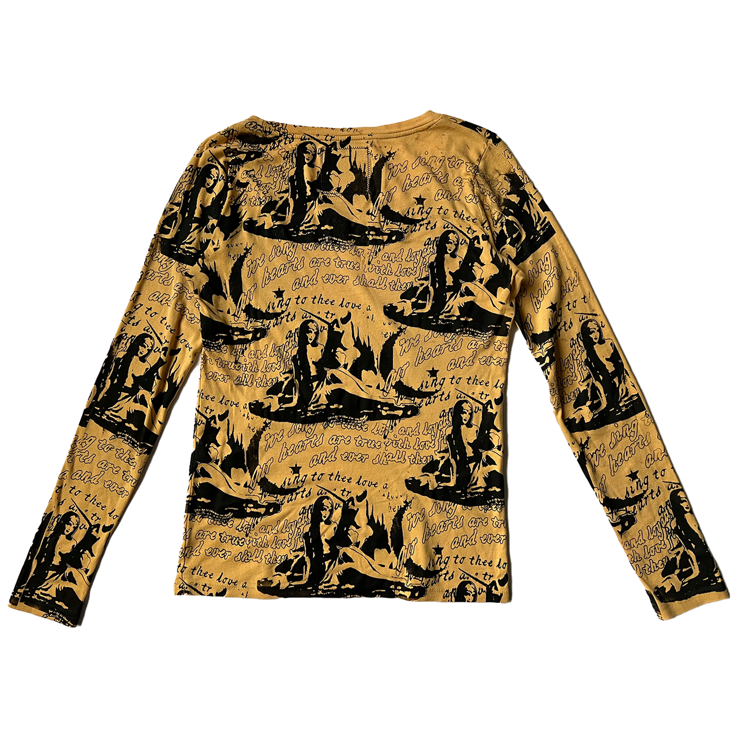 Yellow All Over Print Long Sleeve