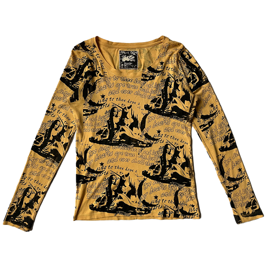 Yellow All Over Print Long Sleeve