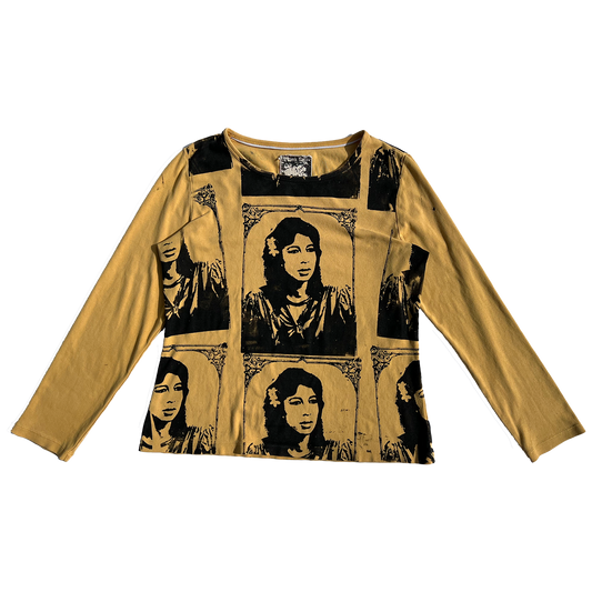 Yellow All Over Print Long Sleeve